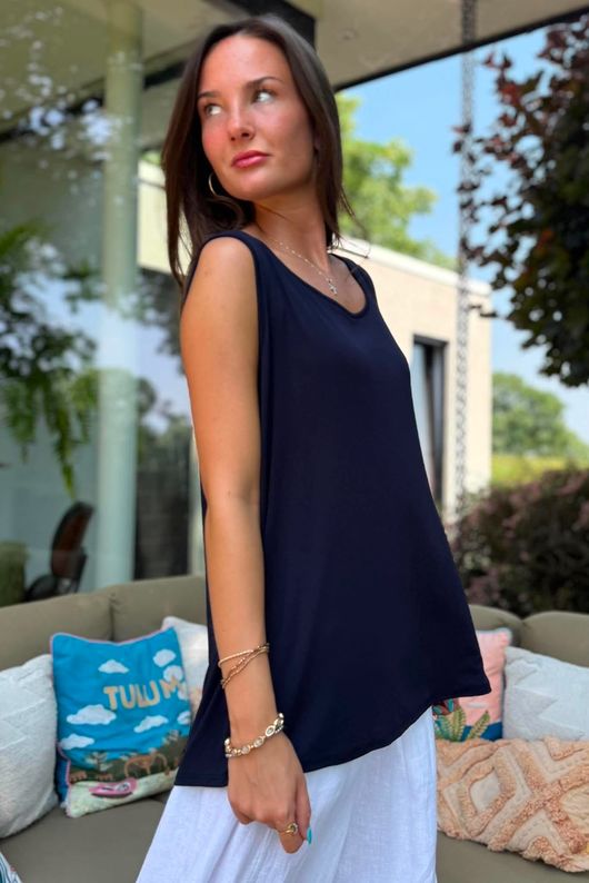 Essential Jersey Layering Vest Navy